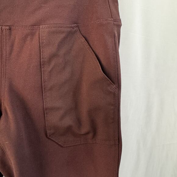 Carhartt Force Fitted Midweight Utility Legging Womens SMALL Brown Zip Pocket - Picture 6 of 13